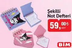 KUROMİ ŞEKİLLİ NOT DEFTERİ KUROMİ ŞEKİLLİ NOT DEFTERİ